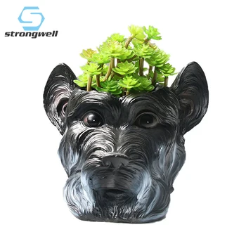 

Strongwell Decoration Succulent Flower Pots Fairy Garden Decoration Animal Head Planter Office Desktop Decoration Ornaments Gift