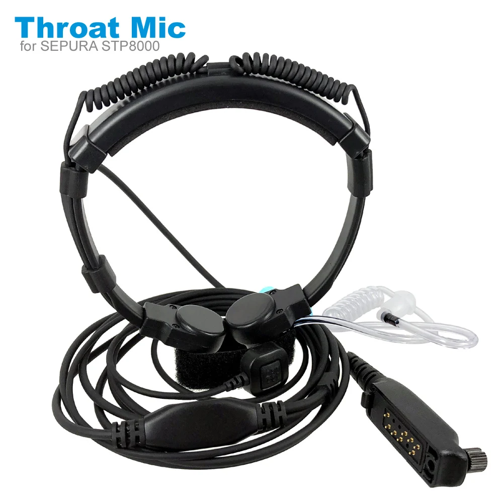 Walkie Talkie Headset Earpiece Sepura Stp8000 Headset Throat Vibration Mic Walkie Talkie