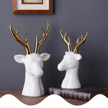 

Reindeer home decor gold plated sculpture home decor wardrobe crafts