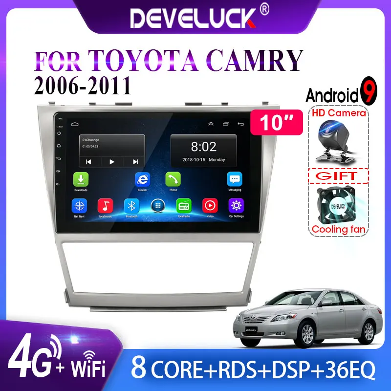 

For Camry 2006-2011 Android 9.0 Car Radio 2din 8 core multimedia player GPS navigatio 4G+Wifi RDS DSP+48EQ Surround stereo sound