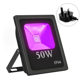 

85V-265V AC Bright Parties Ultraviolet Blacklight High Power Curing Wide Angle Waterproof Flood Light Gyms Indoor Outdoor UV LED