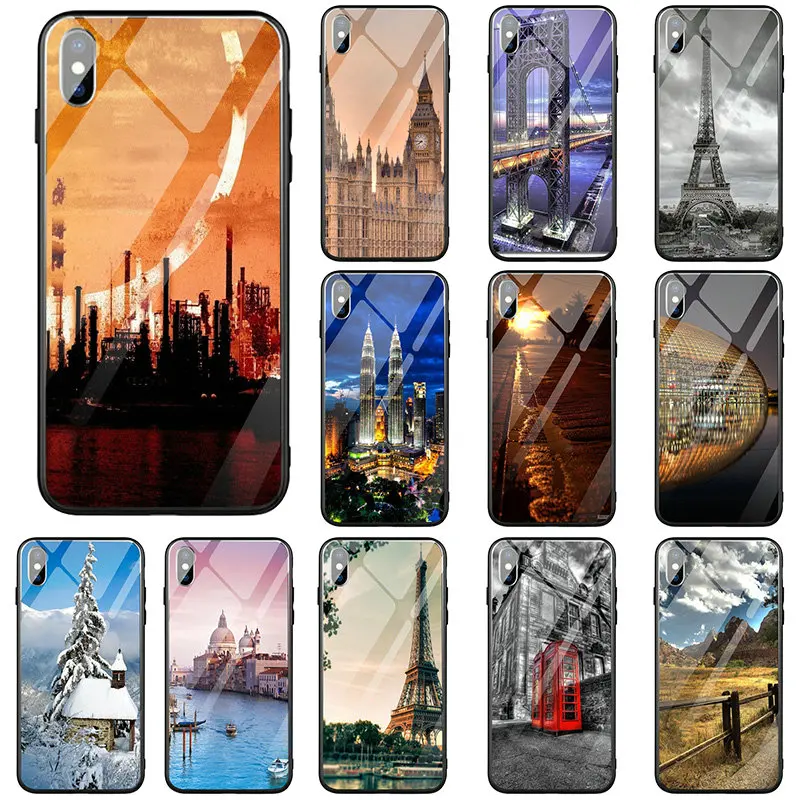 Чехлы из закаленного стекла для телефона iPhone 5 5S SE 2020 8 7 6 6S Plus X XR XS 11 12 Pro Max сумки