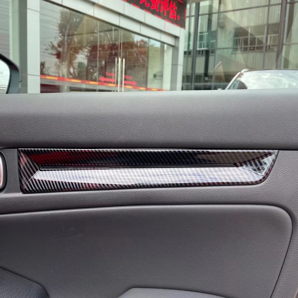 

For Honda Civic 11th Ge 2022 2023 ABS Carbon Fiber Car Inner Door Armrest Handle Strip Cover Trim Interior Accessories