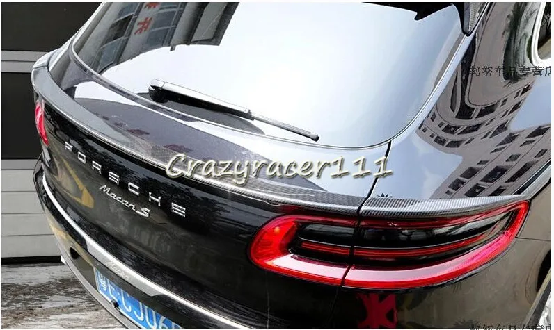 Macan 3 шт. углеродное волокно задний Средний багажник спойлер крыло для 2014 2015