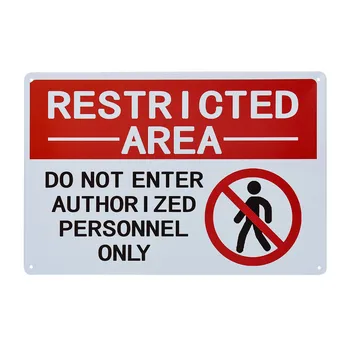 

DL-Restricted Area Sign -Do Not Enter Authorized Personnel Only Sign Metal Warning Yard Sign