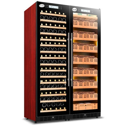 

FK-188CW2 cigar cabinet led light humidor Wine cabinet display large Wooden Cigar Cooler cigar wine cabinet