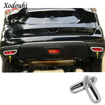 

For Nissan X-Trail XTrail T32/Rogue 2014 2015 2016 car body ABS Chrome trim back tail rear fog light lamp frame stick parts 2pcs