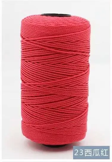 mylb 1Pc=100g 39 Colors Polypropylene Sewing Thread Cotton Rope Wedding Braided Cord Macrame Artisan yarn to bag hat handmade - Цвет: 23