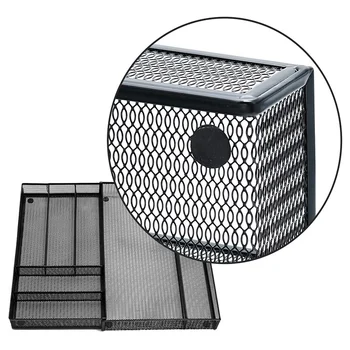 

Mesh Kitchen Drawer Cutlery Trays, Expandable Silverware Tray, Utility Flatware Organizer Utensil Holder with Non-Slip Feet For