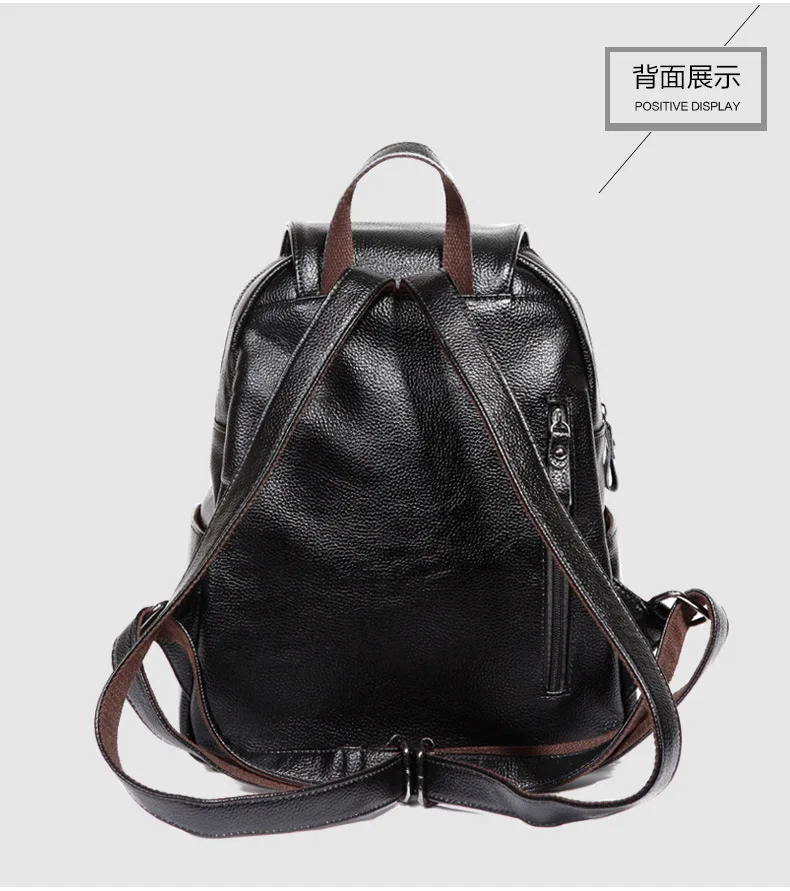 Кожаный женский рюкзак aliwilam Mochila Mujer, лаконичная дорожная сумка через плечо для девочек, Многофункциональный модный рюкзак с защитой от воровства