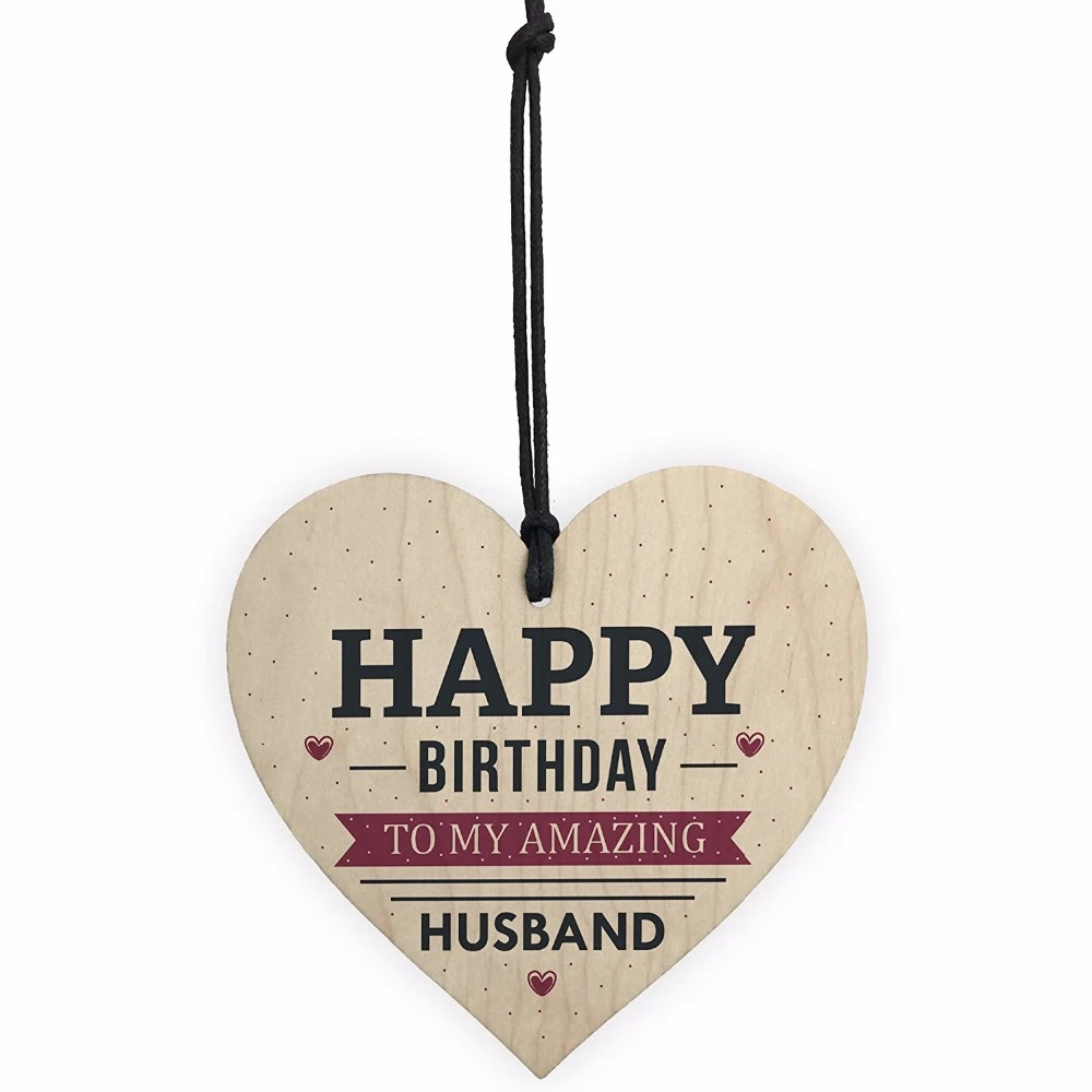 Decoration Husband Wife | Happy Birthday Husband | Heart Plaque Card Sign -  Happy - Aliexpress