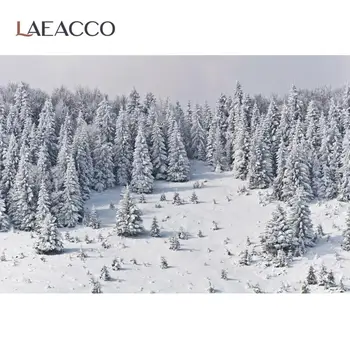 

Winter Forest Backgrounds For Photography Pine Tree Heavy Gray Snow Mountain New Year Scenic Photo Backdrops For Photo Studio