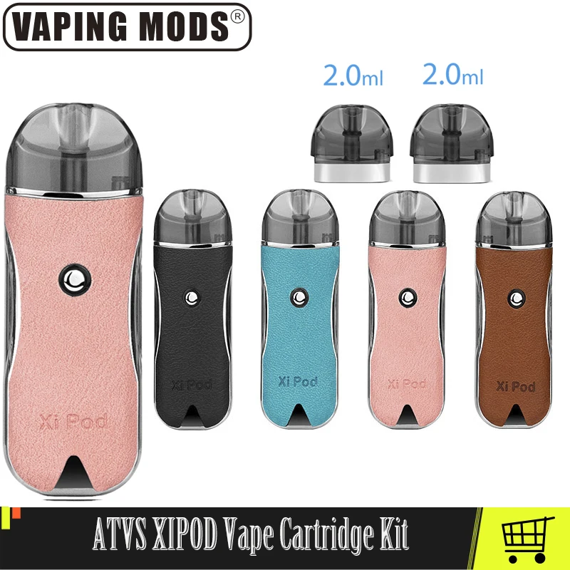 

ATVS XI Pod Kit Pod Vape Kit 650mAh Battery 1.0ohm 2ML Ceramic Coil Pod Cartridge Electronic Cigarette Vaporizer Kits