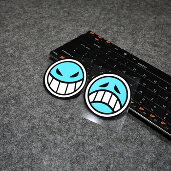 

LuLuSticker #183 7x7cm Reflective Cartoon Emotion Funny Face Car Stickers Scratches Motorcycle Bicycle Helmet Stickers Decals
