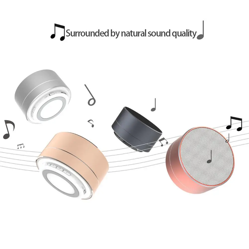 A10 Wireless Bluetooth Speaker LED Metal Steel Mini Card Smart Handsfree Support FM Radio SD | Электроника