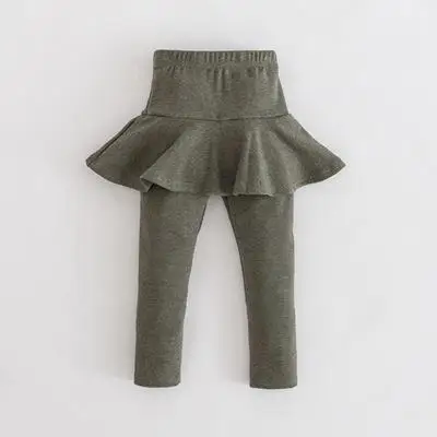 dgrey Детские штаны в Корейском стиле новые весенние однотонные хлопковые эластичные штаны для больших девочек детские брюки леггинсы для маленьких девочек 6 цветов - Цвет: dgrey