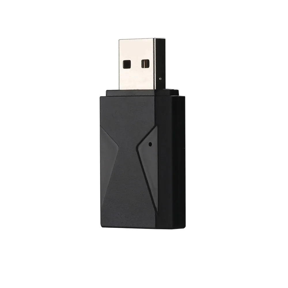 2-в-1 аудио передатчик приемник Беспроводной аудио приемник USB адаптер с двумя светодиодный свет Встроенный микрофон Поддержка IOS и Android