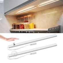 Алюминиевый профиль 12V Кухня освещения с ручная развертка Сенсор высокой светоотдачей движения PIR Сенсор лампа для шкафа