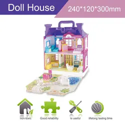 Maison de poupée Miniature à monter soi même, avec meubles, Simulation de luxe, jouets à assembler, cadeaux d'anniversaire pour enfants 