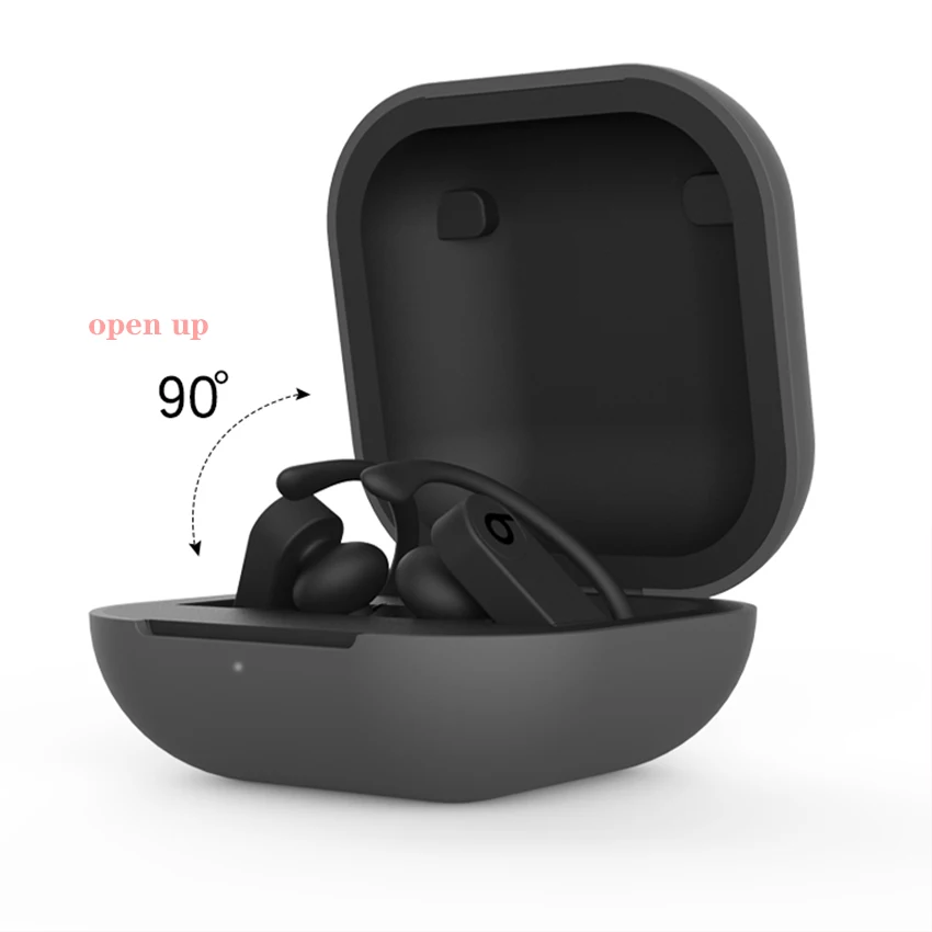 Для Apple Beats Powerbeats Pro Чехол 360 Полный силиконовый защитный чехол с крючками Аксессуары Чехол Мягкий чехол fundas