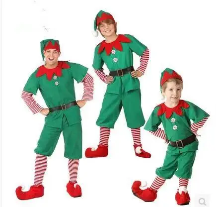 Halloween children's clothing Christmas elf suit boys and girls children Christmas green clothing