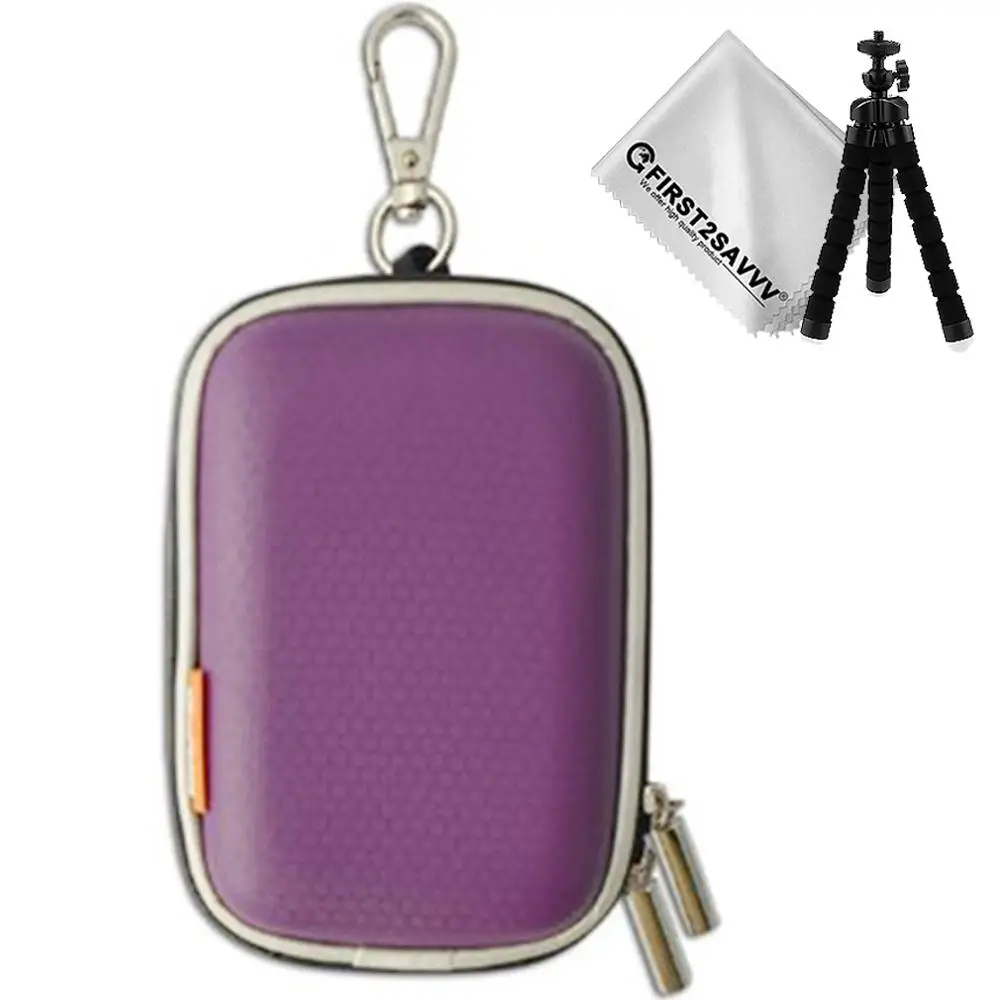 Фиолетовый Камера чехол сумка для цифровой камеры Canon PowerShot ELPH 190 IXUS 185 180 175 177 170 165 162 160 155 150 145 140 210 220 230 245 - Цвет: Фиолетовый