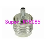 ขั้วต่อและปลั๊กตัวผู้10ชิ้น RG58 RG142สาย RG400 LMR195หางปลาโคแอ็กซ์เชียล RF ตรง 2