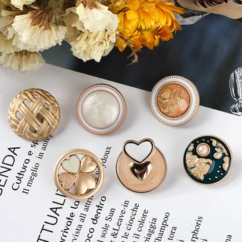 

5pcs 20 mm metal buttons garment coat sewing accessories buttons for clothing crafts rhinestone cobachon