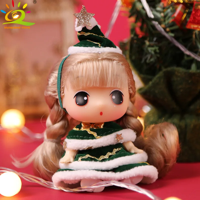 Najtaniej 9cm seria bożonarodzeniowa Ddung lalki z piłką Korea BJD element ubioru choinka bałwanek księżniczka dekoracja dziewczyny zabawki prezent dla dzieci