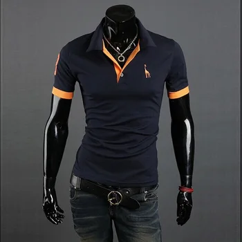 

Mens Polo Shirt Brands 2019 Male Short Sleeve Fashion Casual Slim Deer Embroidery Printing Men Polos Asian Size 5XL