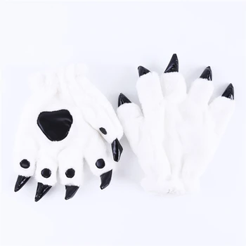 

Animal Cartoon Paw Gloves Plush Keep Warm Claws Stitch Dinosaur Cosplay 2020 Spring Autumn New plus size Fashion