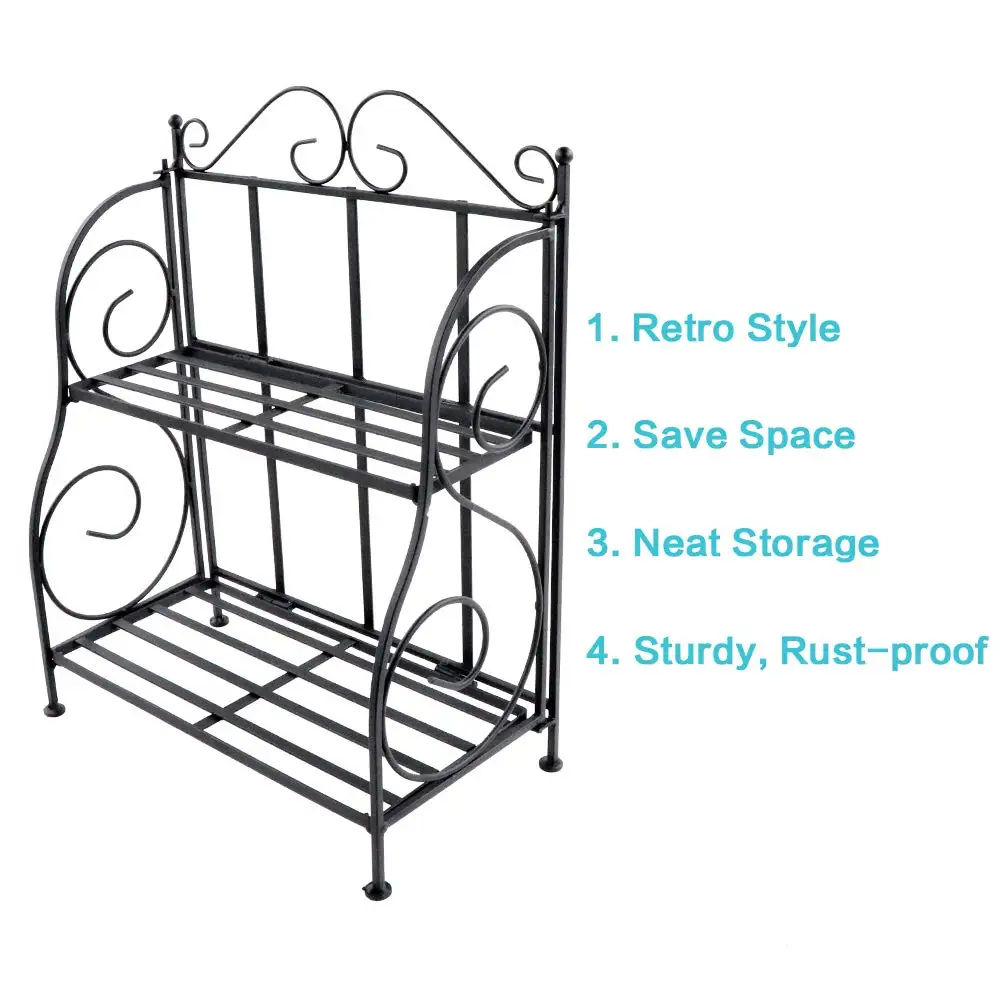 Набор для специй, ретро Стиль складной стоящий органайзер для хранения полки, 2-х уровневые столешница для ванной комнаты, записная книжка, декоративные растения для хранения