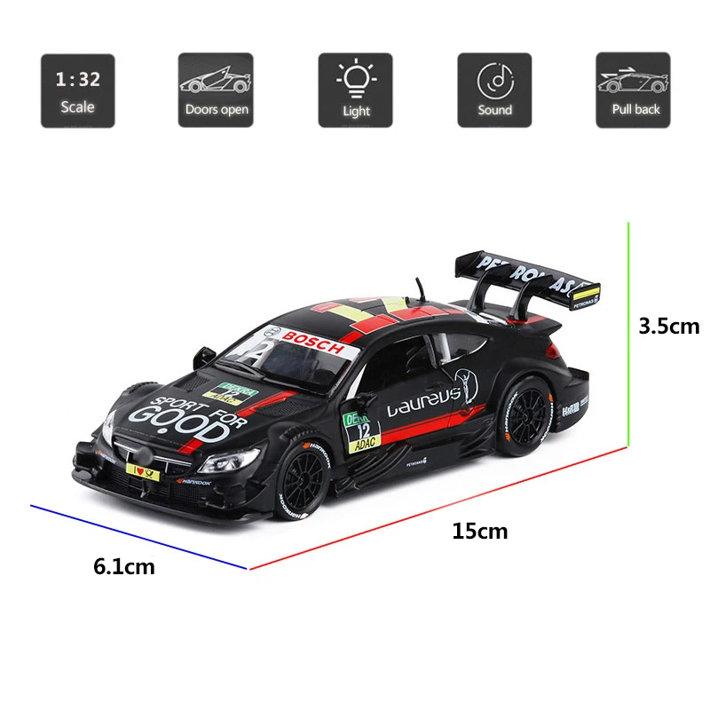 Hommate 1:32 AMG C63 DTM гоночный автомобиль сплав металла моделирование литые игрушечные машинки модель автомобиля подарок автомобили игрушки для детей