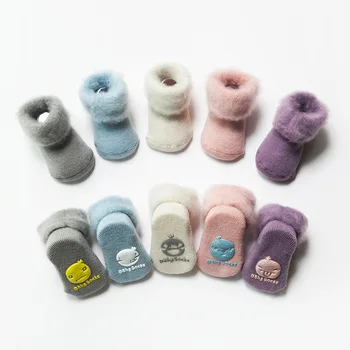 

Winter Thick Baby Terry Socks Warm Newborn Cotton Boys Girls Cute Toddler Socks Non-slip Floor Socks 0-3 Years