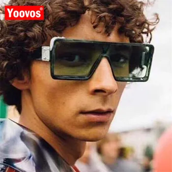 

Yoovos Oversized Sunglasses Men 2019 Vintage Brand Designer Square Sunglasses Luxury High Quality Mirror Retro Oculos De Sol
