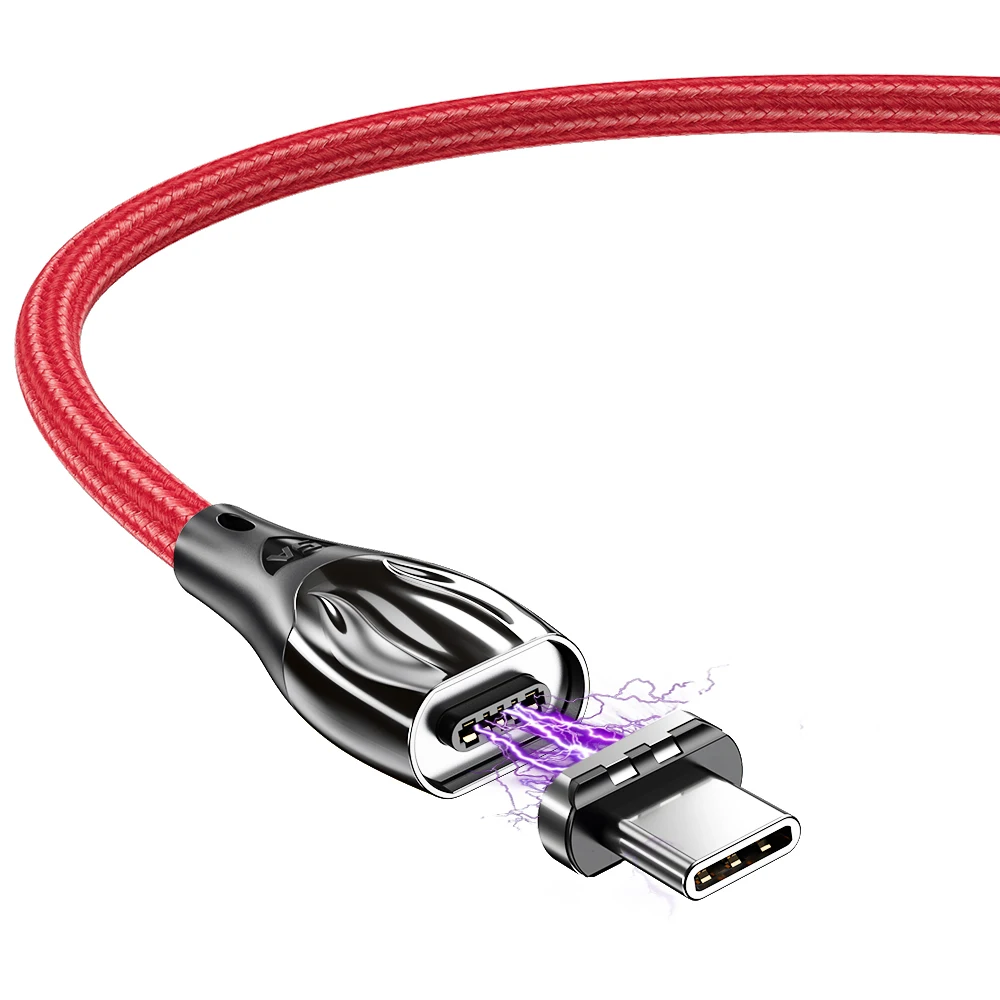 Red Магнитный usb-кабель Essager 5A type-C для huawei mate 30 20 P30 P20 Pro Lite USB-C Магнитный кабель для быстрой зарядки кабель для передачи данных type-c - Цвет: Red