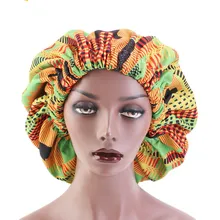 Extra Large Satin Lined Bonnet Women Big Size Beauty Print Satin Silk Bonnet Sleep Night Cap Head Cover Bonnet Hat Wholesale