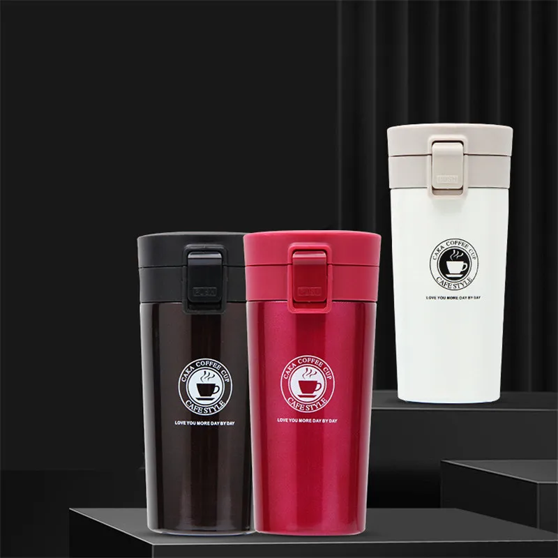Homealexa Gobelet à café à affichage numérique - Bouteille isotherme - 410 ml - En acier inoxydable 316 - Isolation sous vide - Anti-fuite - Avec couvercle pour café
