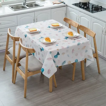 

Leaves Print PVC Table Cloth Rectangular Waterproof Oilproof Dining Table Decor Party Table Cover Mesas De Centro Para Sala