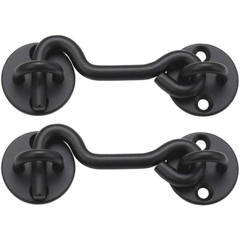 

2 Pieces 4 Inch Barn Door Lock Barn Door Lock Heavy Solid Door Lock, Provide Higher Security and Privacy, Suitable for Barn Door