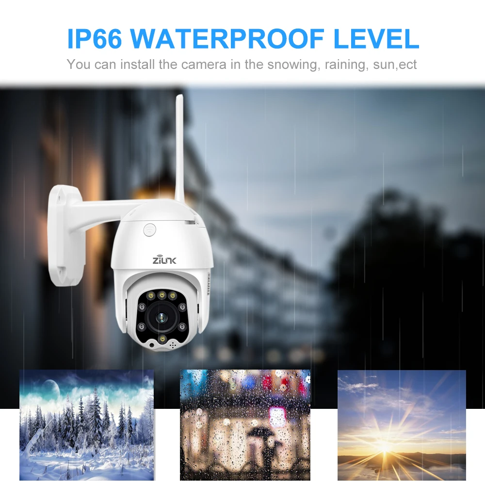 Online ZILNK cámara IP Wi Fi 1080P PTZ cámara de seguridad inalámbrica domo de velocidad al aire libre CCTV 2MP HD IR 30M ONVIF Audio CamHi