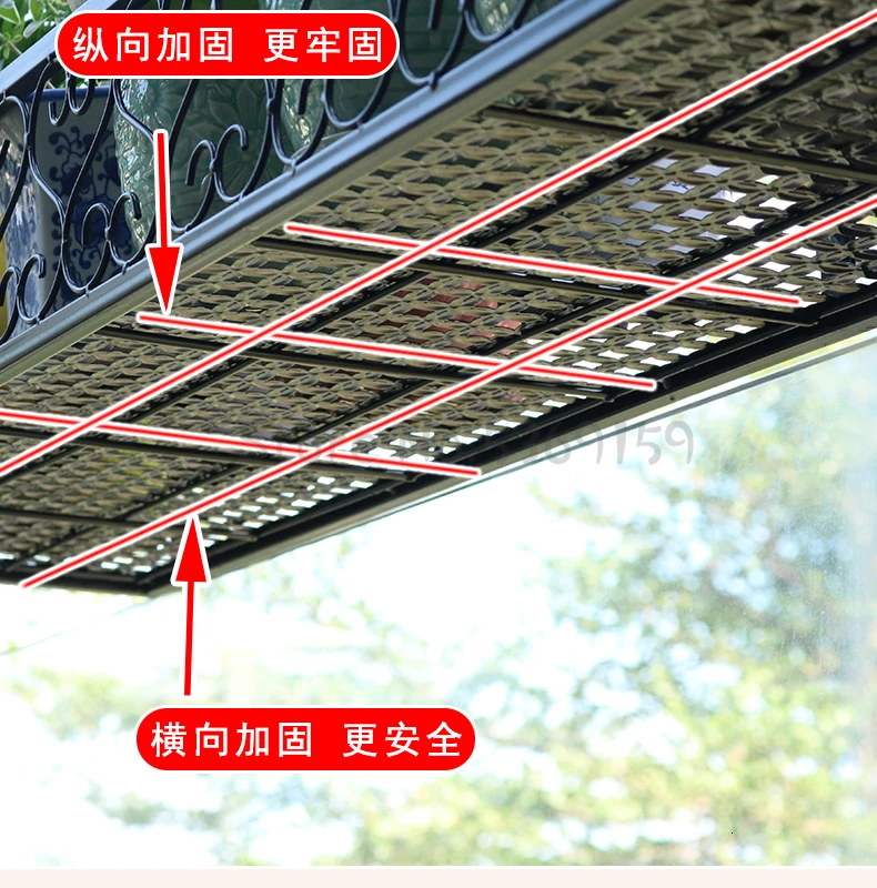 Balcony Railing Flower Rack Hanging Type Household Iron Guardrail Flowerpot Rack Indoor Fleshy Flower Rack Storage Rack