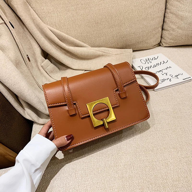 

Retro Lock Bag Women's 2019 New Style Fashion Korean-style Versatile Textured Shoulder Armpit Bag WOMEN'S Fashion Handbag Bag