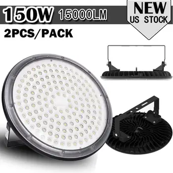 

2PCS 220V 150W UFO Led High Bay Light Waterproof IP67 Mining Lamp Warehouse Workshop Garage Industrial Light for Stadium Market