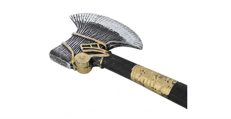 68cm Simulation Axe Head Polyurethane Foam Toy Weapon Role Playing 3d Realistic Retro Children Playing Games Toys Halloween Prop
