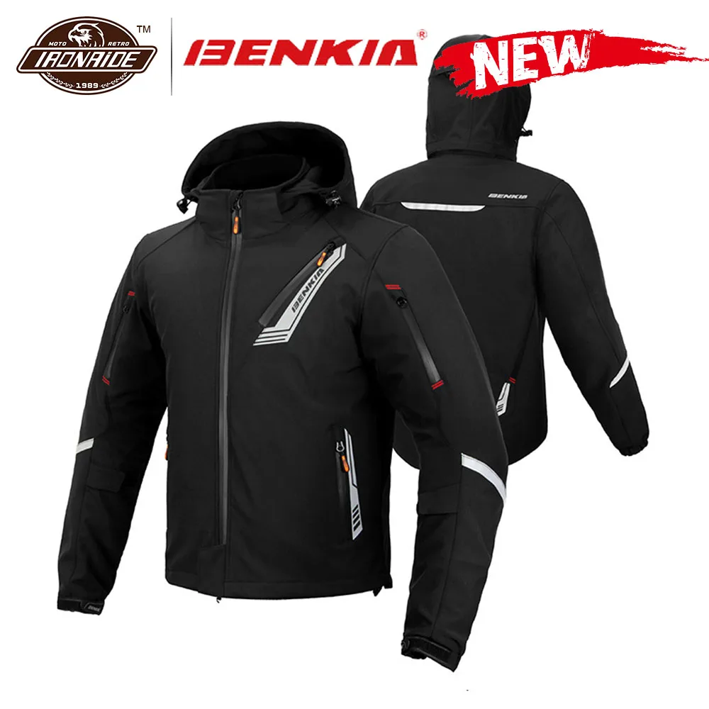 

BENKIA Motorcycle Jacket Waterproof Moto Jacket Motocross Body Armor Moto Protection Motorbiker Racing Riding Jacket for Men