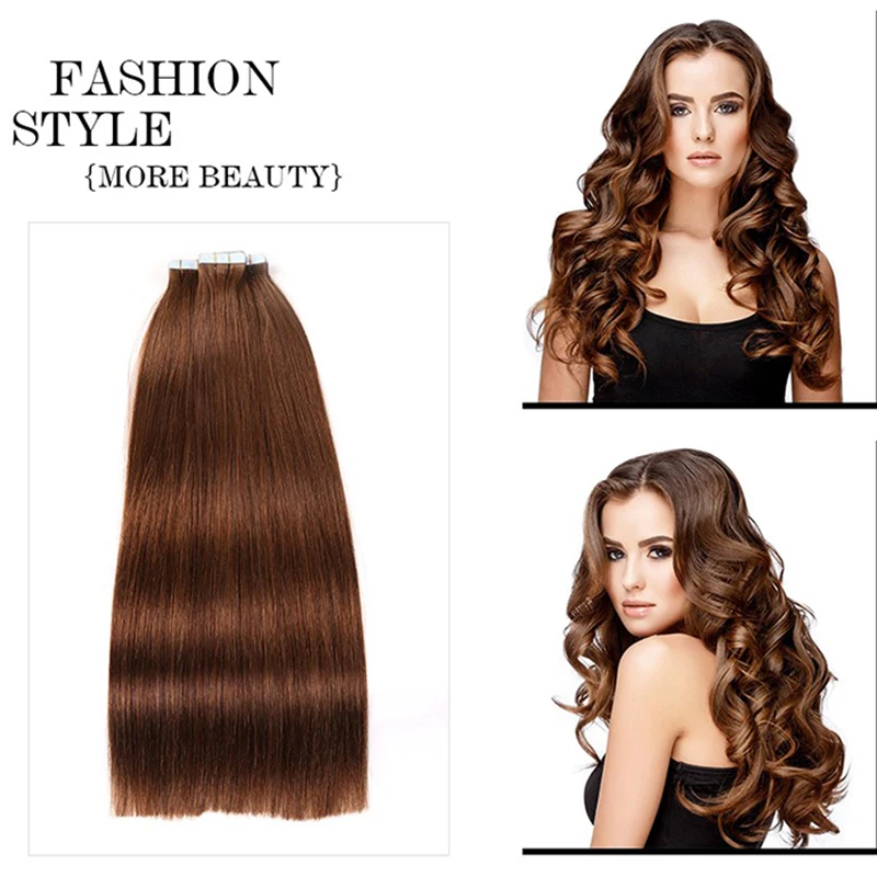 JF Tape In Human Hair Extensions Machine-made Malaysian Remy Double Sided Adhesive Tape Extensions Hair 20/40pcs Ons PU