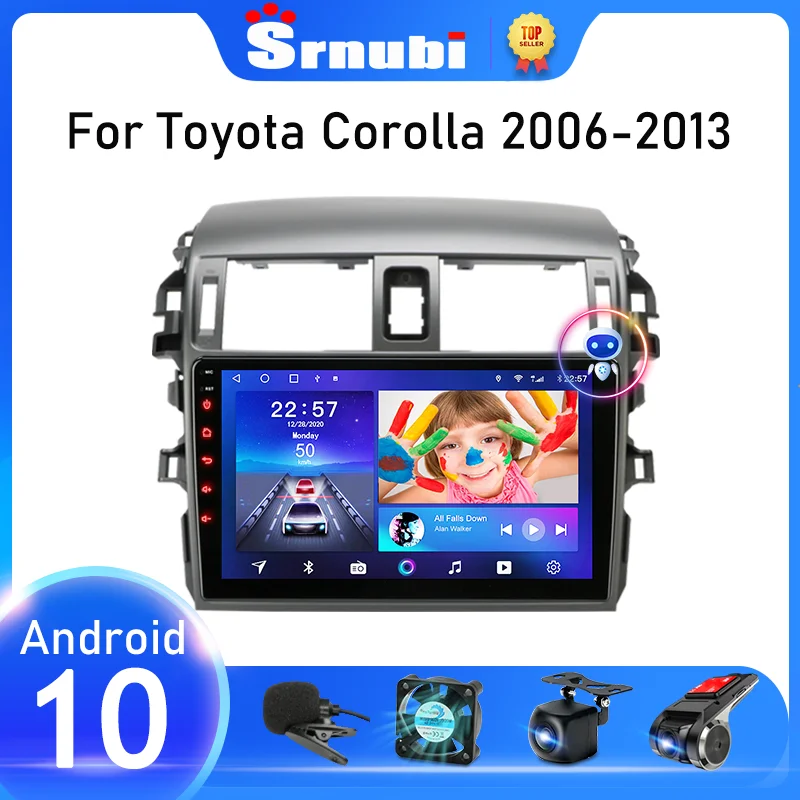 Srnubi для Toyota Corolla E140 E150 2006 - 2013 2 Din Android 10 0 автомобильный радиоприемник