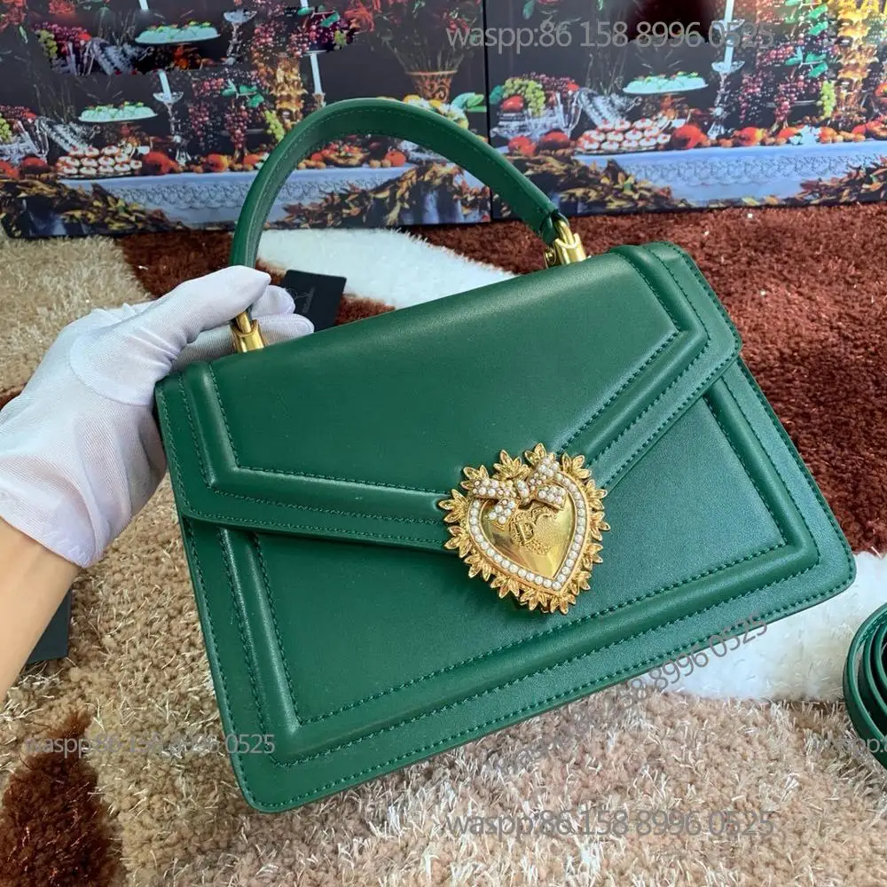 

Goddess!Luxury Brand Rivet Lady Bag Genuine Cow Leather Messenger Bags Embroidery Flower Pearl Women Handbag Famous Designer Sac