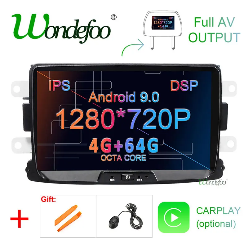 8 &quotDSP IPS 4G 64G Android 9 0 Автомобильный GPS для Dacia Sandero Duster Renault Captur Lada Xray2 Logan 2 без | Мультимедиаплеер для авто -32914688983